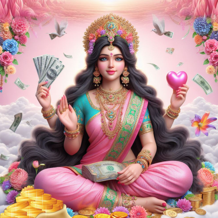 Goddess Lakshmi Blessings Wallpaper-0