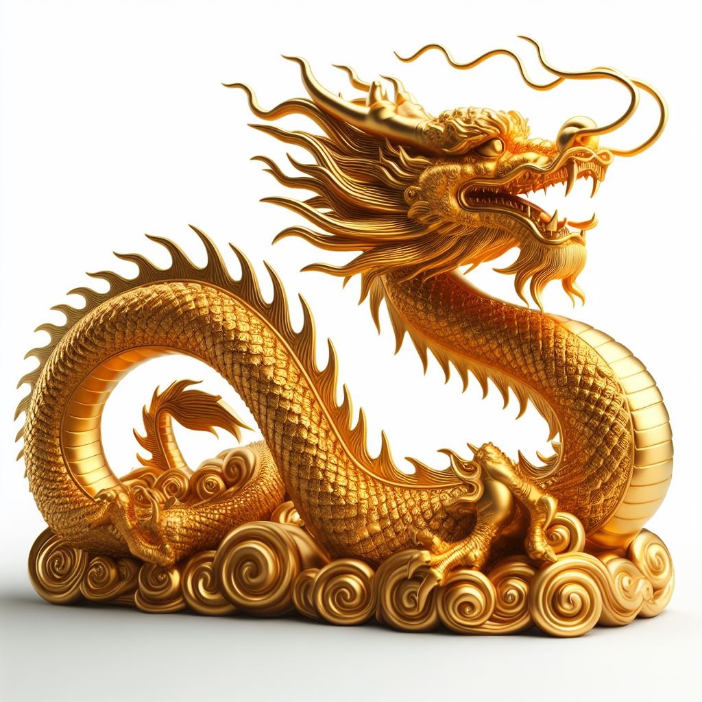 wallpaper golden dragon, rich, wealthy, enhance luck, business-0