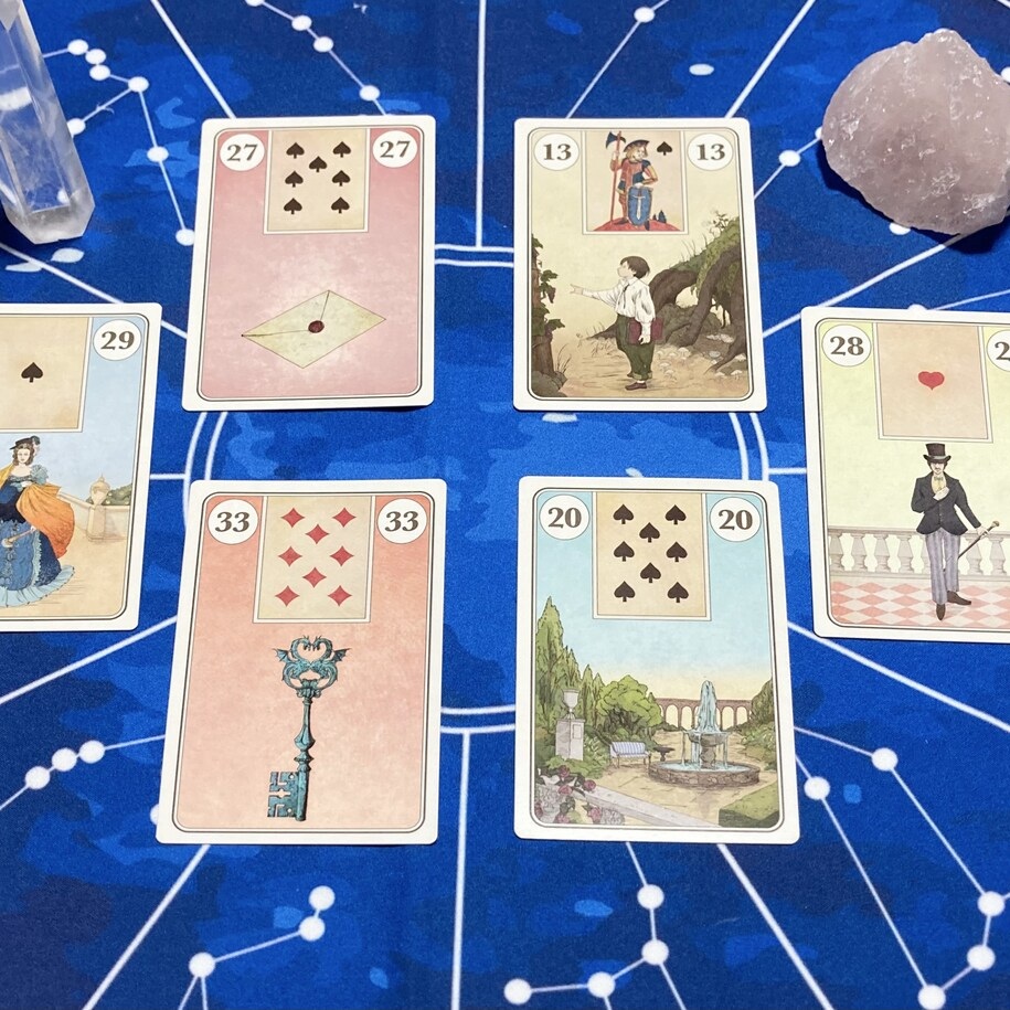 I will predict the future of your love life up to 3 months ahead using Lenormand cards-0