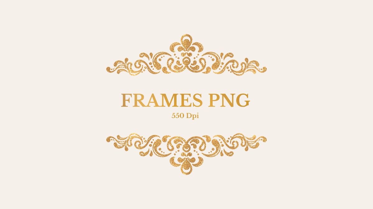 Clipart Gold Frames 5 PNG-0