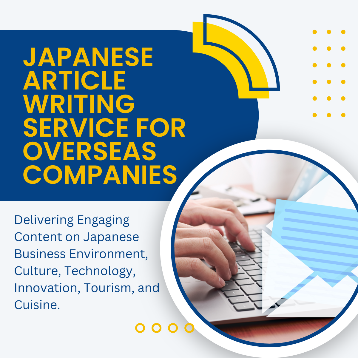 Japanese article writing service for overseas companies